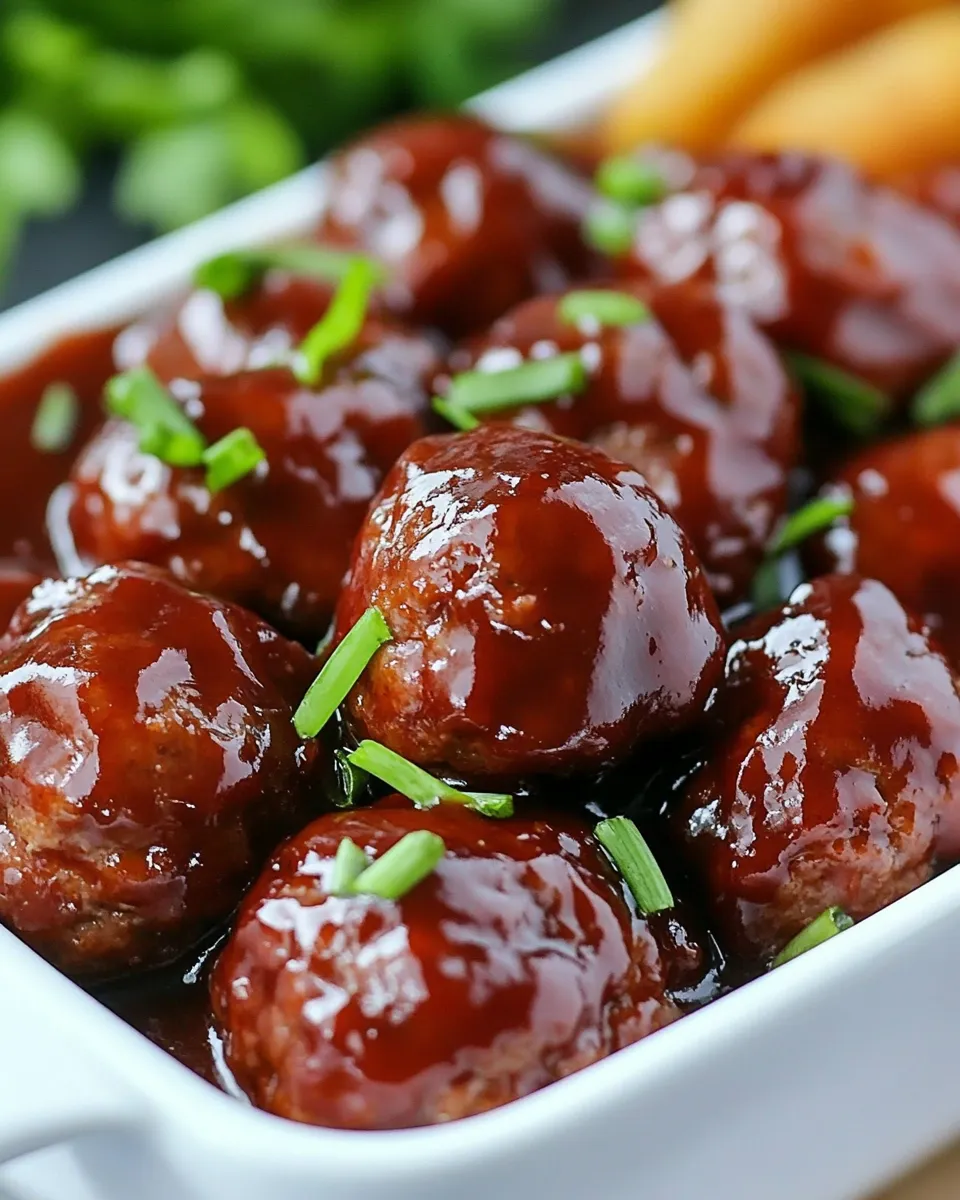 Delicious Best BBQ Crockpot Meatballs shot