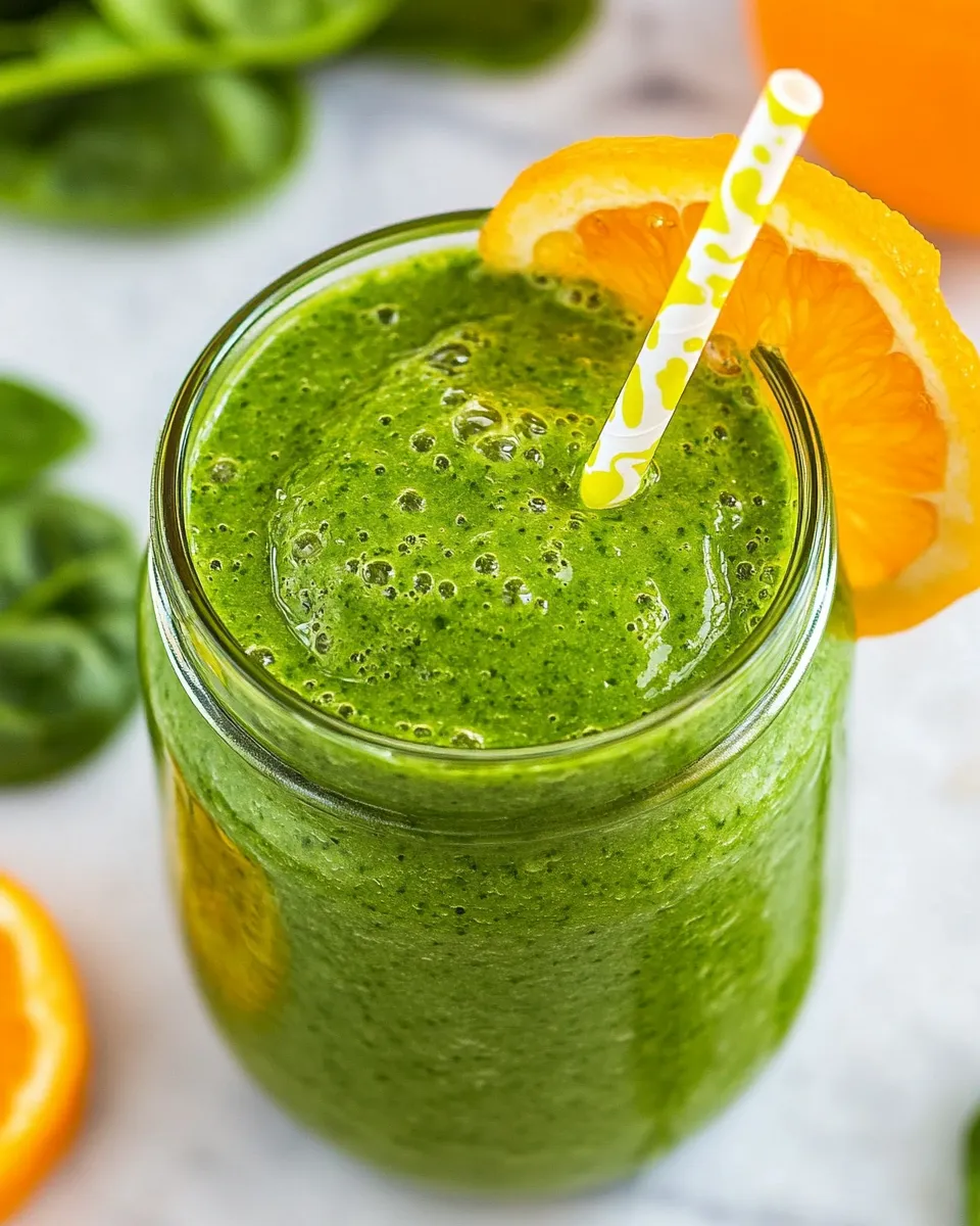 Delicious Best Spinach Smoothie shot