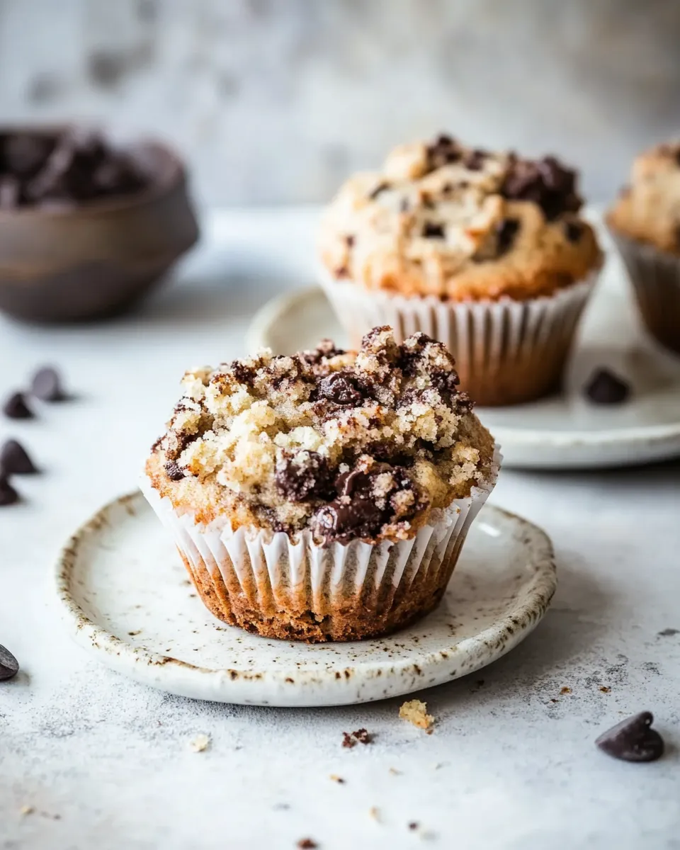 Easy Better Than the Bakery Chocolate Chip Coffee Cake Muffins. recipe photo
