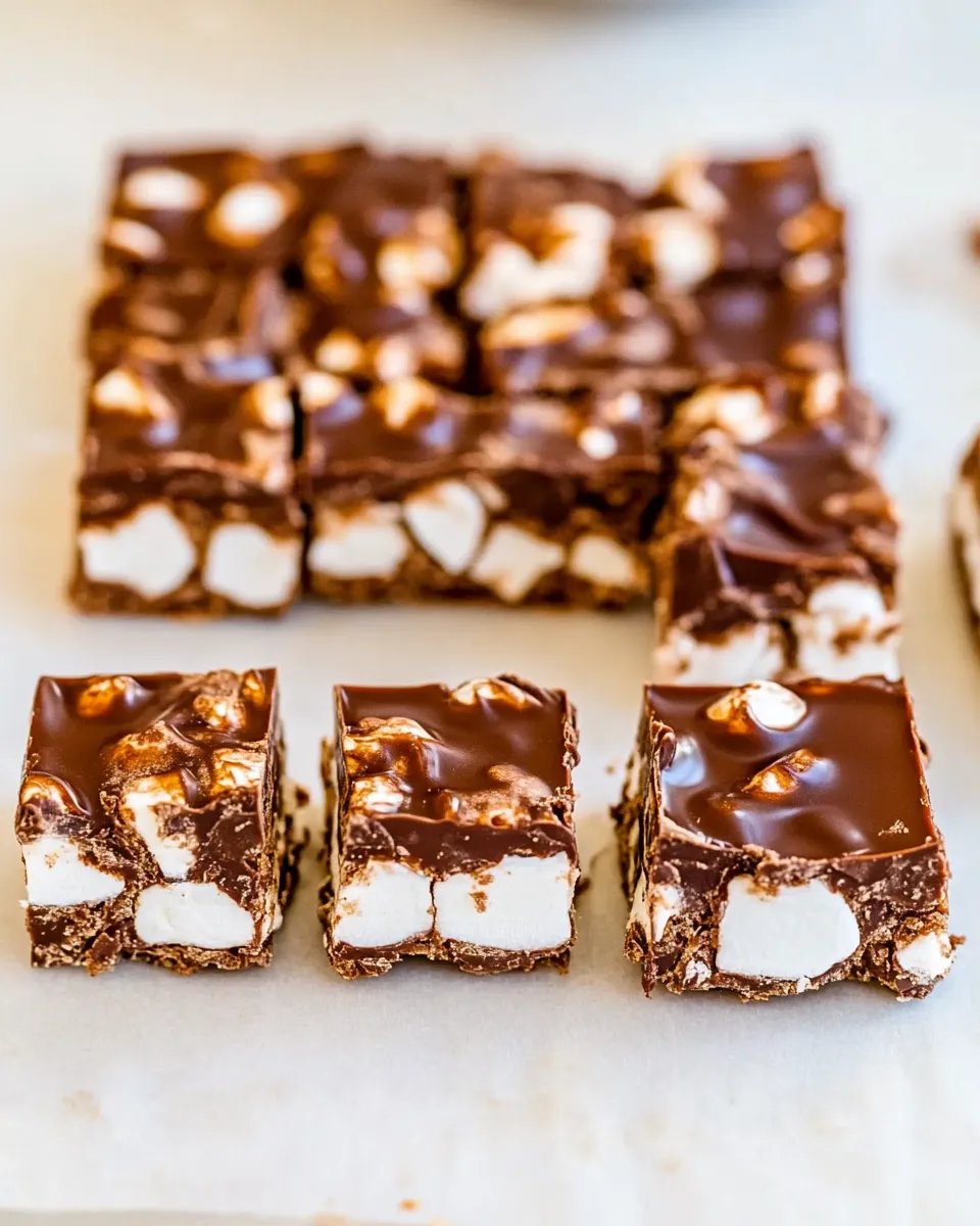 Easy Biscoff Marshmallow Chocolate Bars recipe photo