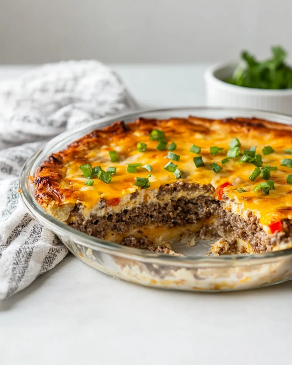 Delicious Bisquick Impossible Cheeseburger Pie recipe image