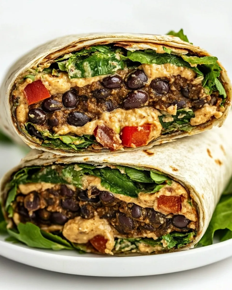 Easy Black Bean Burger Wrap with Chipotle Aioli recipe photo