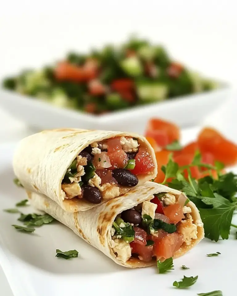 Homemade Black Bean Burritos with Fresh Salsa & Berry Salad with Herbs photo