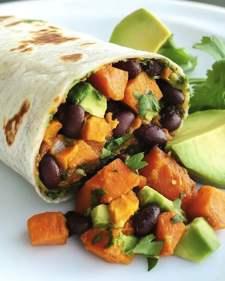 Homemade Black Bean and Sweet Potato Wrap photo