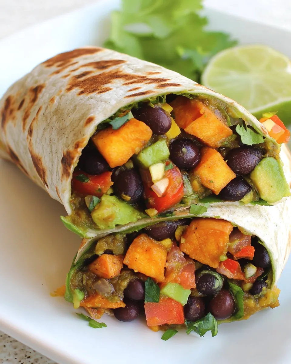 Delicious Black Bean and Sweet Potato Wrap image