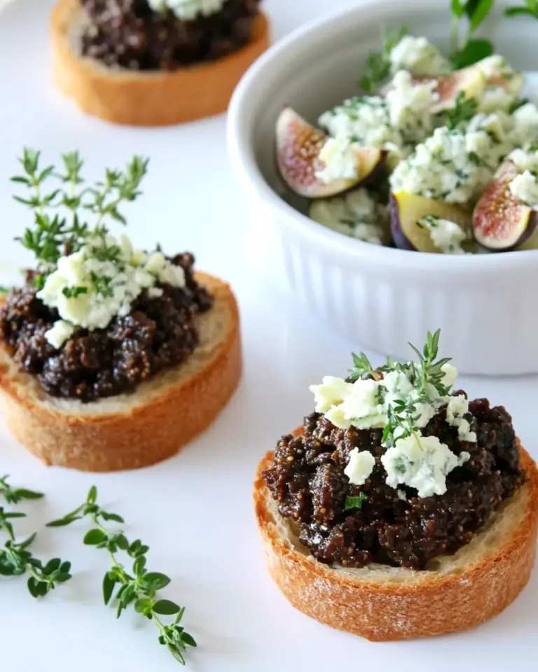 Homemade Black Olive Tapenade with Figs and Roquefort photo