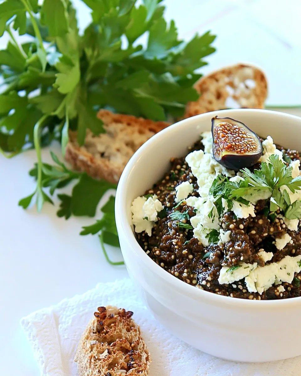 Classic Black Olive Tapenade with Figs and Roquefort image