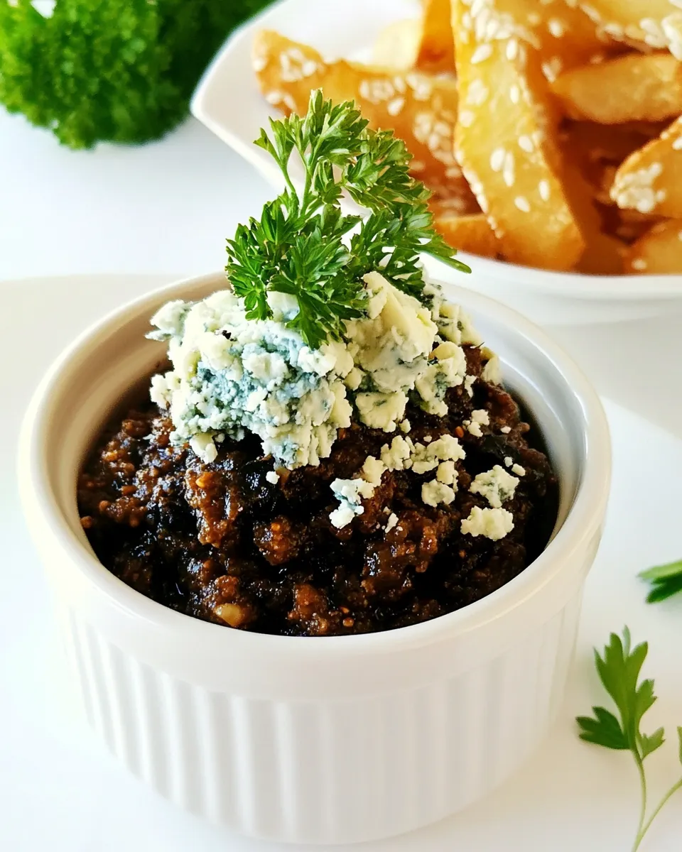 Easy Black Olive Tapenade with Figs and Roquefort recipe photo