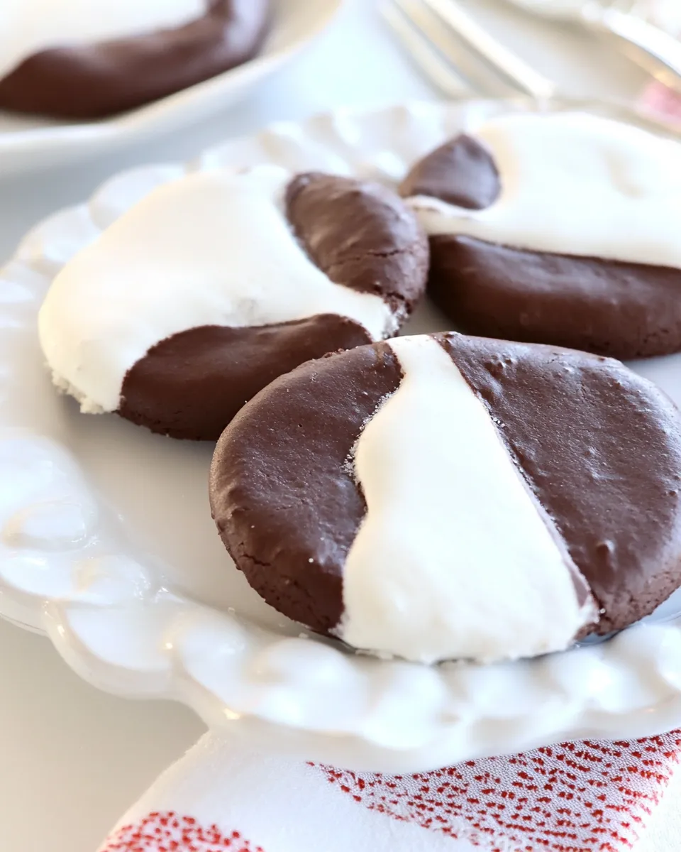 Classic Black and White Cookies Recipe image