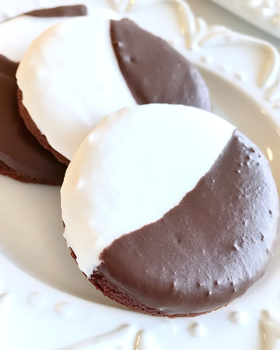 Easy Black and White Cookies Recipe shot