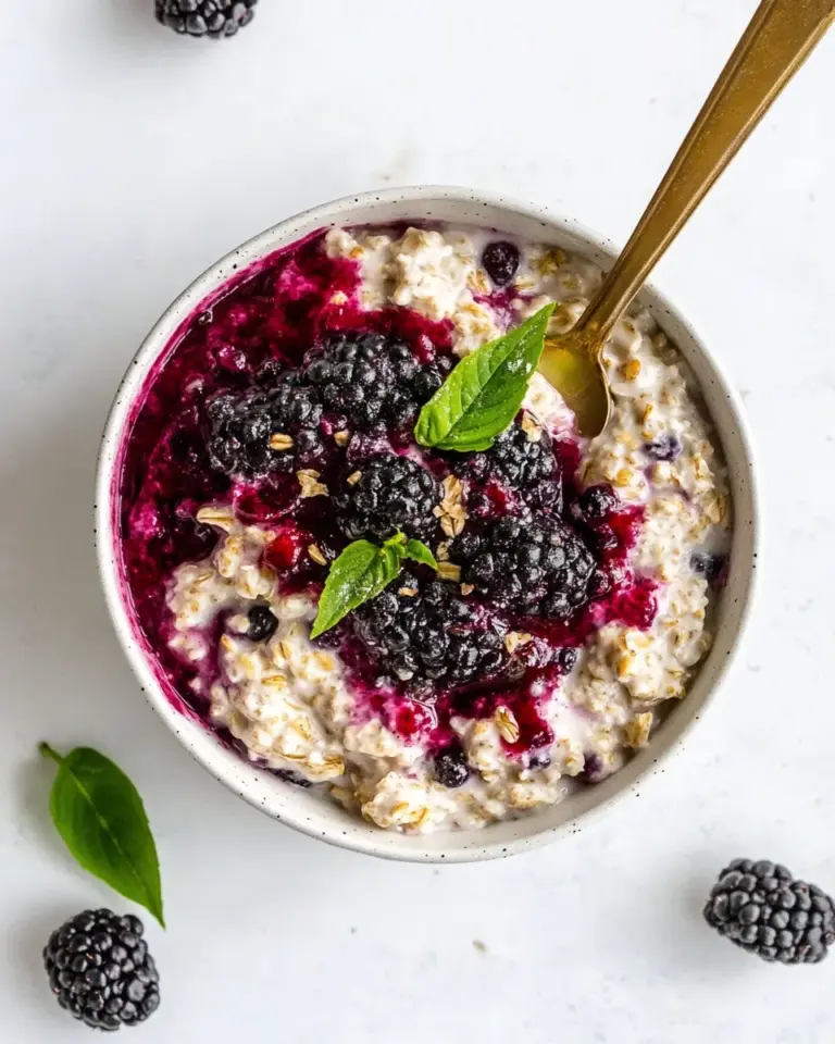 Best Blackberry Chip Overnight Oats. photo