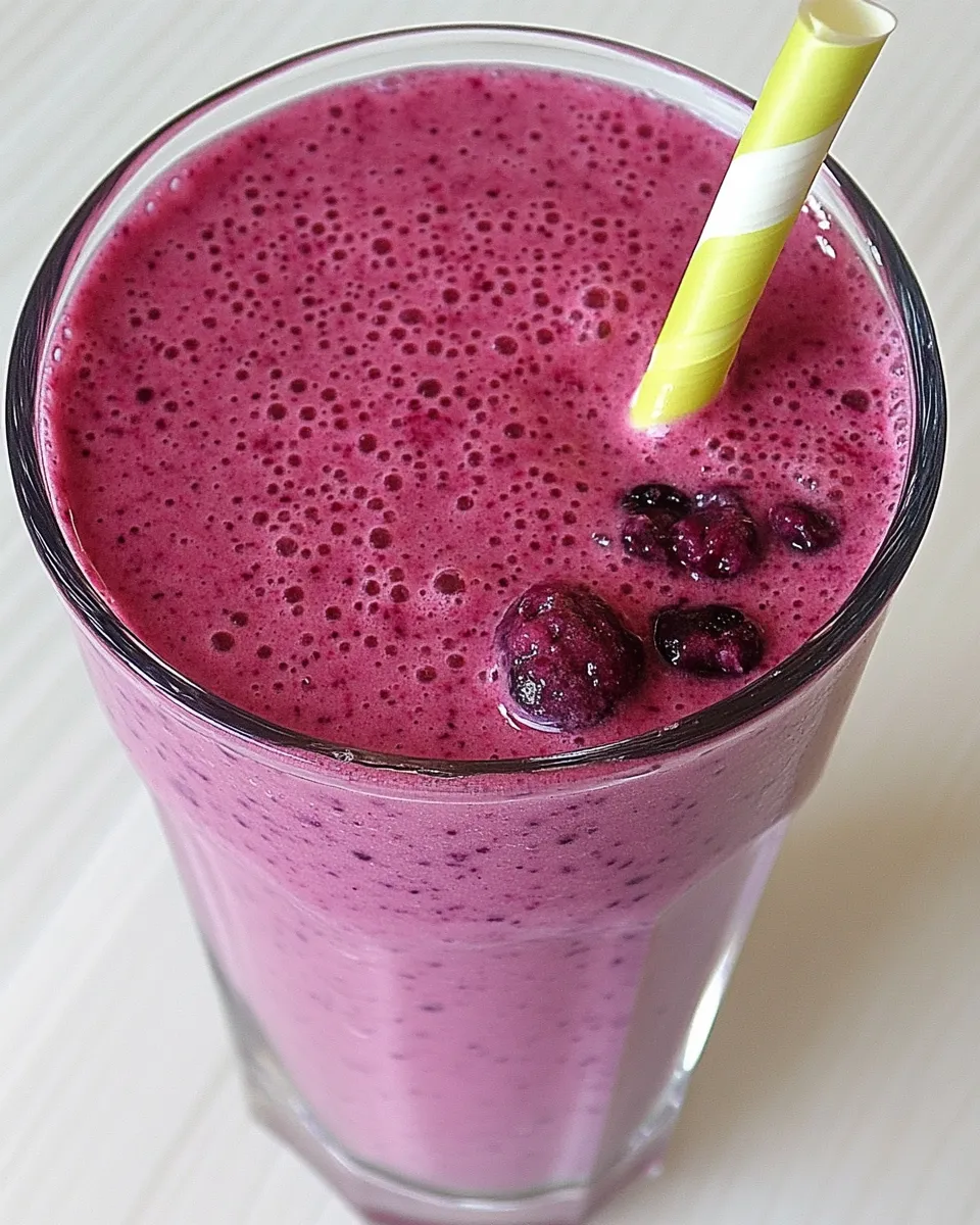 Homemade Blueberry Banana Smoothie photo