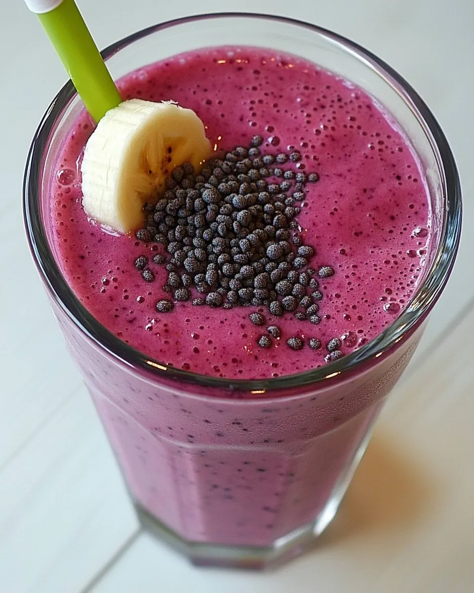 Delicious Blueberry Banana Smoothie shot