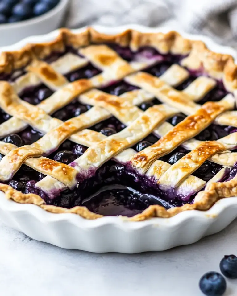 Homemade Blueberry Lattice Pie photo