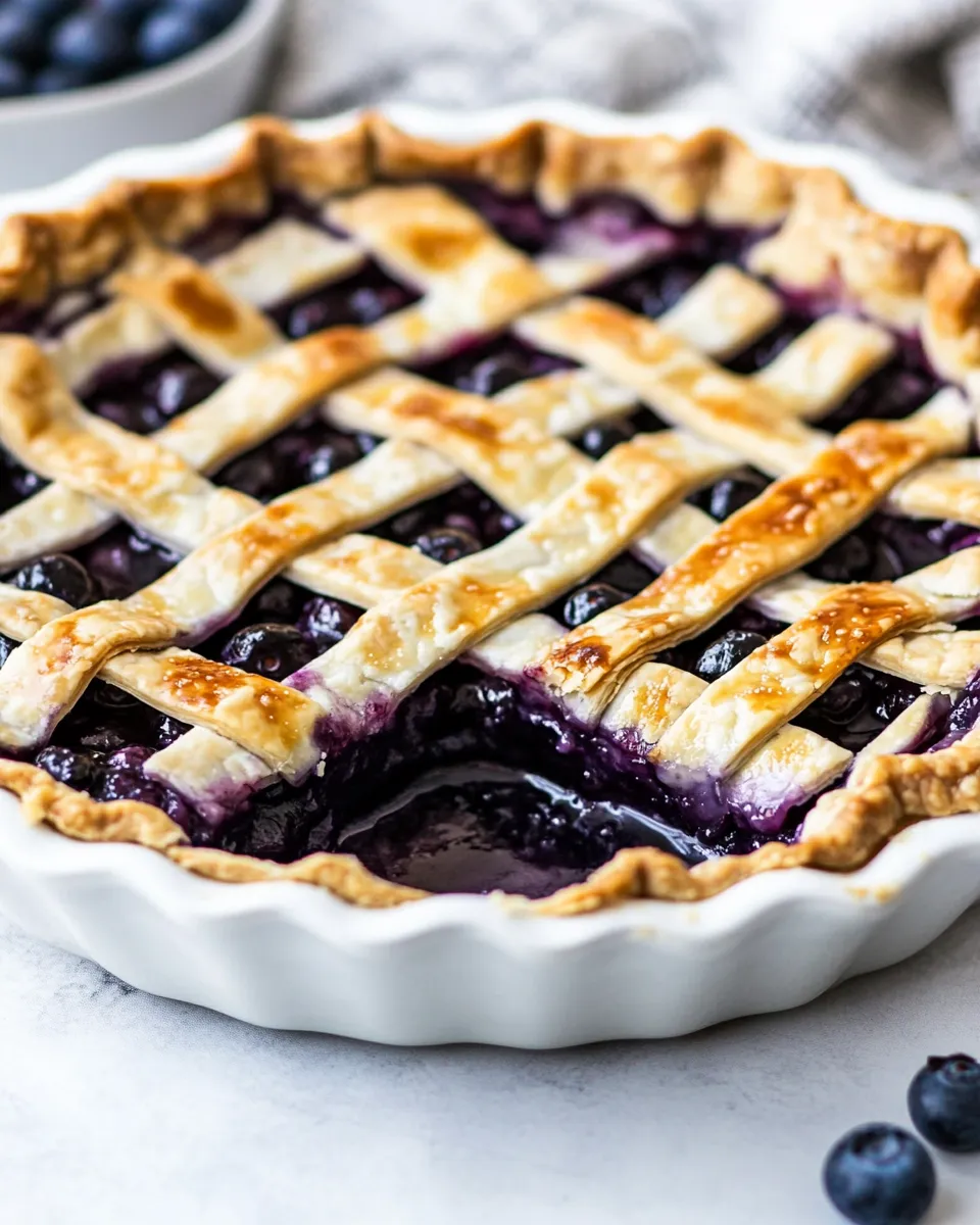 Homemade Blueberry Lattice Pie photo