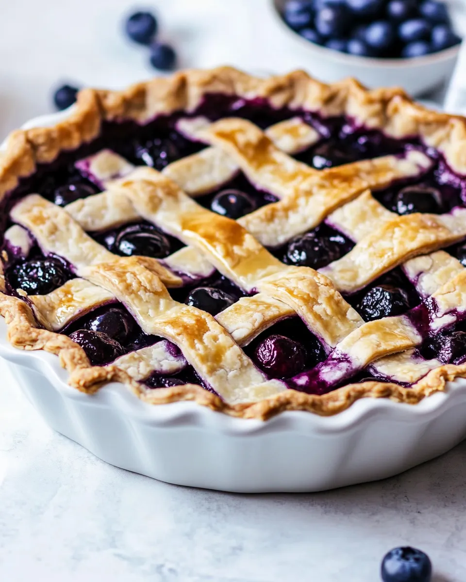 Classic Blueberry Lattice Pie image