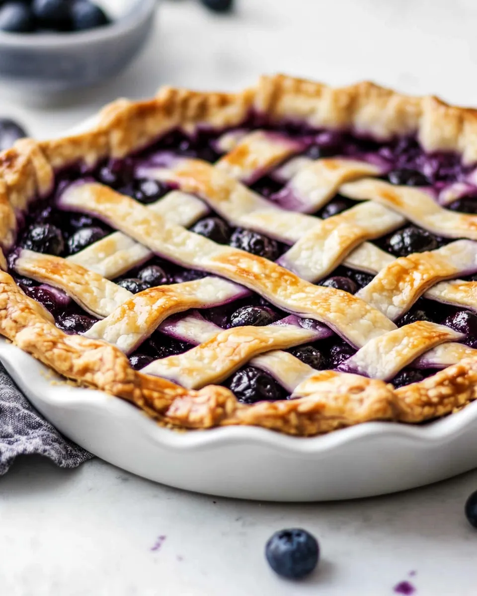 Easy Blueberry Lattice Pie recipe photo