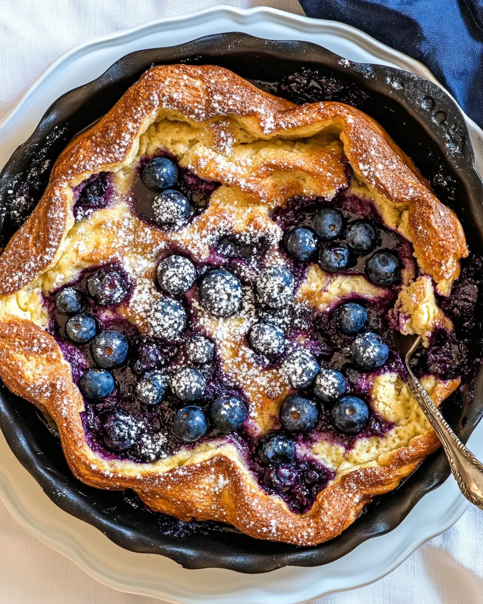 Homemade Blueberry Lemon Dutch Baby. picture