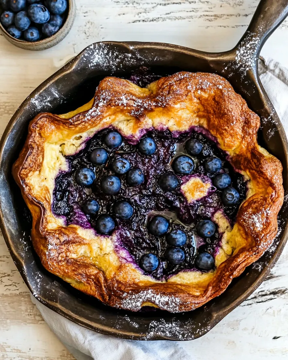 Classic Blueberry Lemon Dutch Baby. dish image