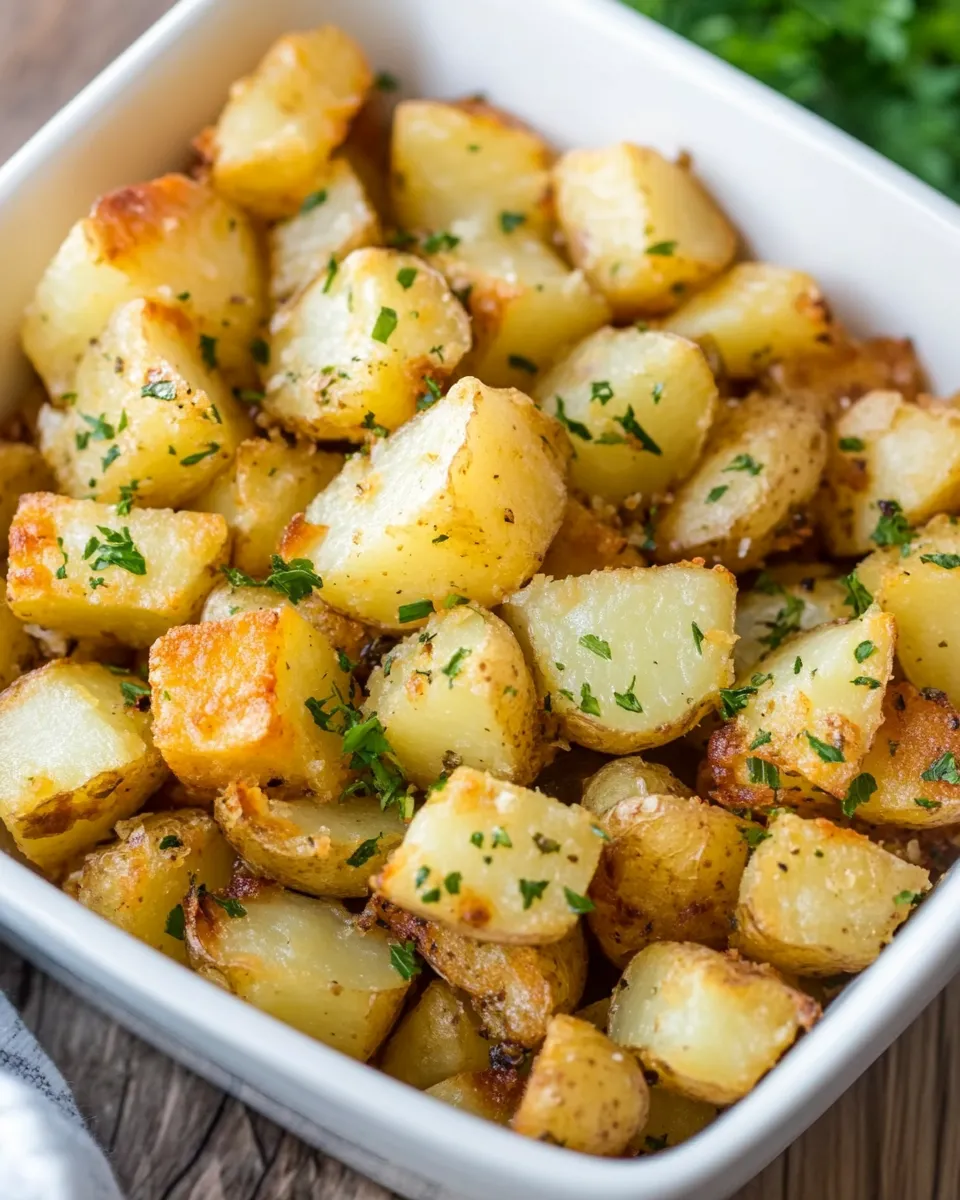 Homemade Brabant Potatoes (Crispy Garlic Butter Potatoes) photo