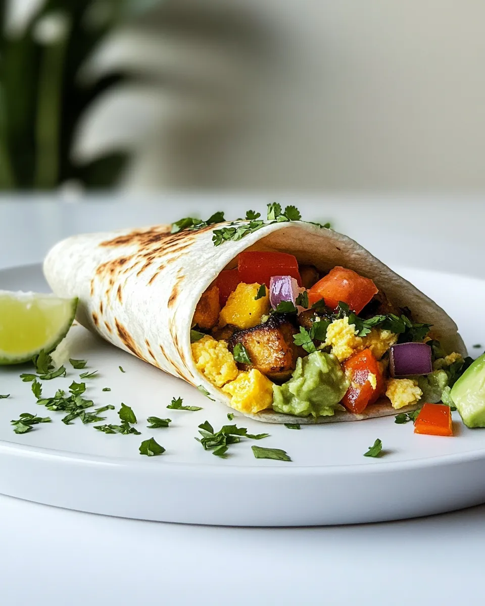 Delicious Breakfast Burrito shot