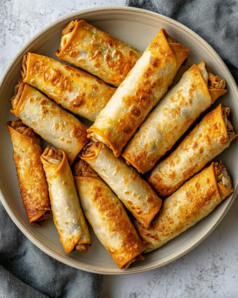 Savory Breakfast Egg Rolls shot