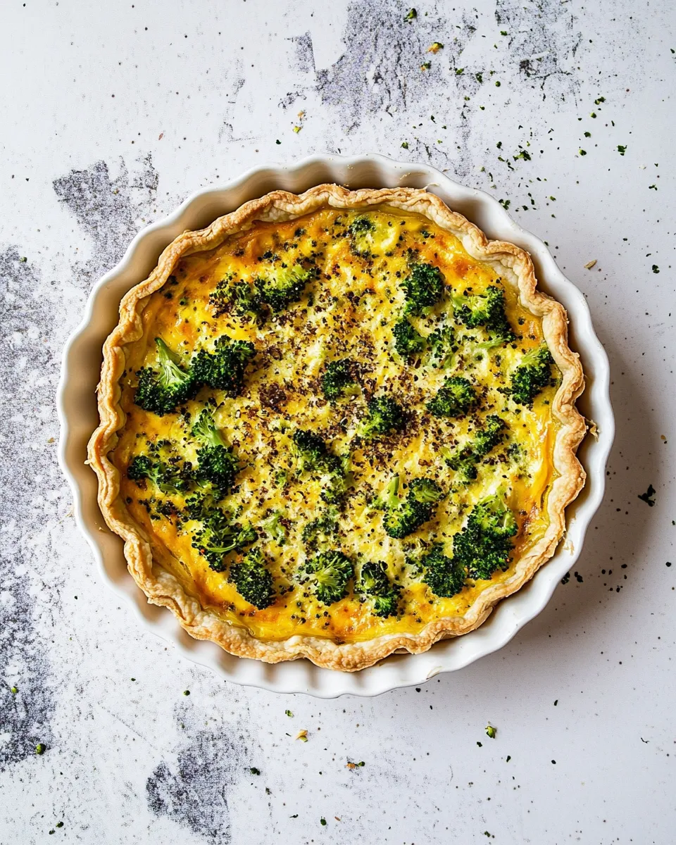 Homemade Broccoli-Cheddar Quiche photo