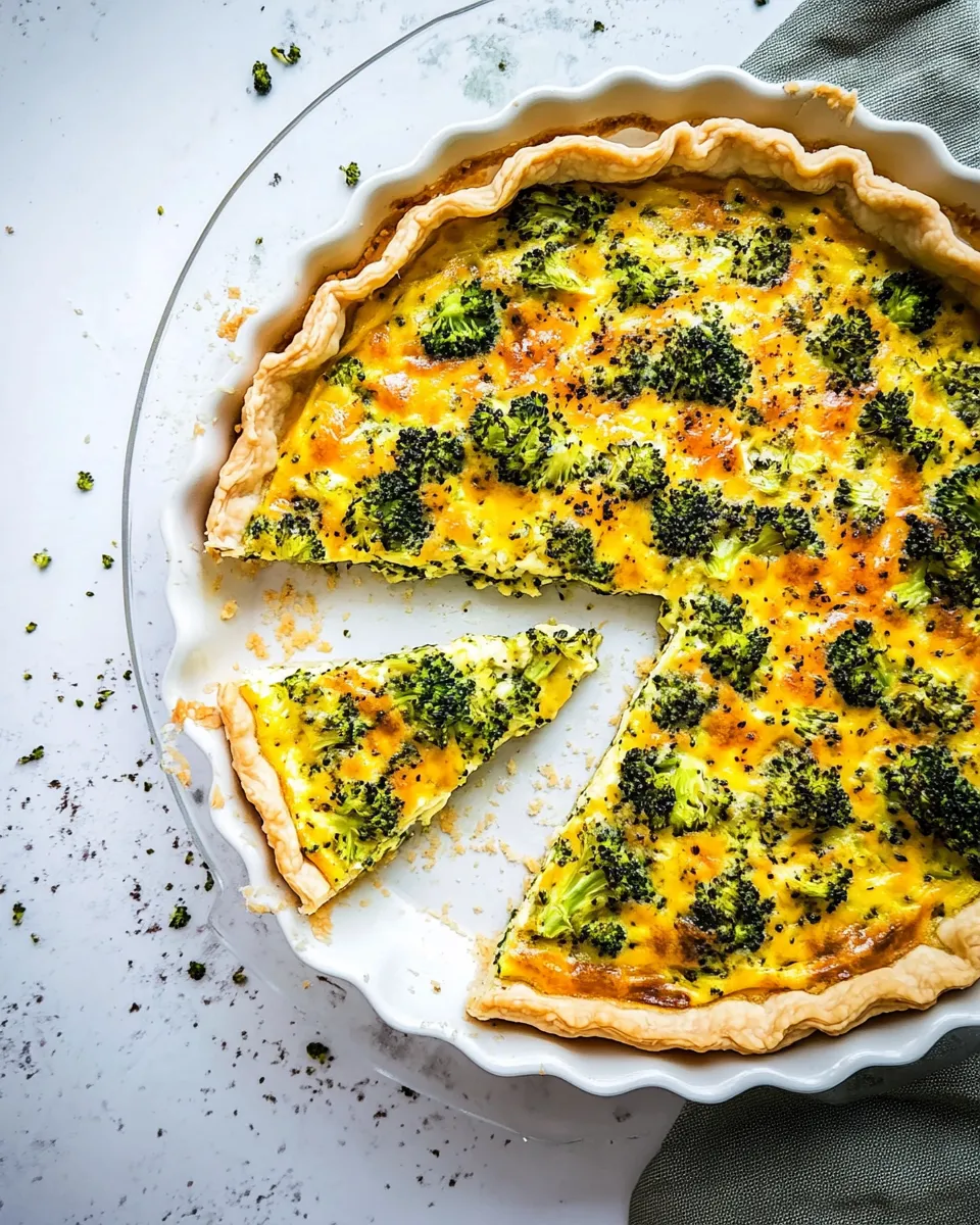 Classic Broccoli-Cheddar Quiche image
