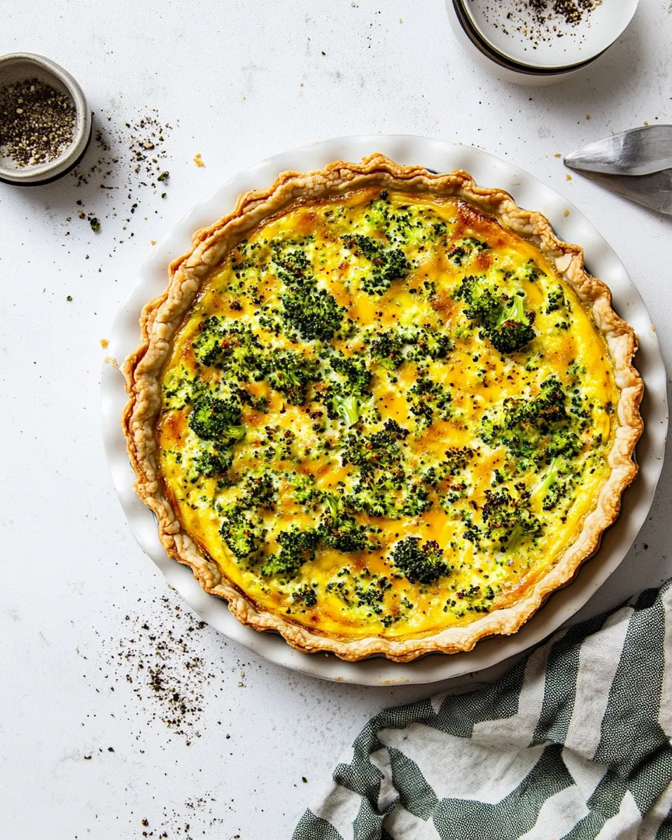 Easy Broccoli-Cheddar Quiche recipe photo