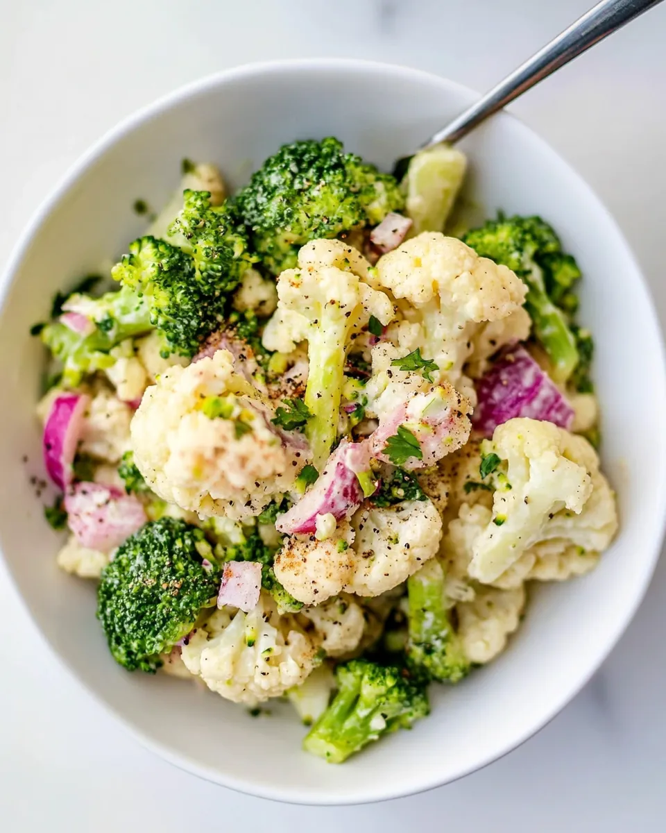 Homemade Broccoli Cauliflower Salad recipe photo