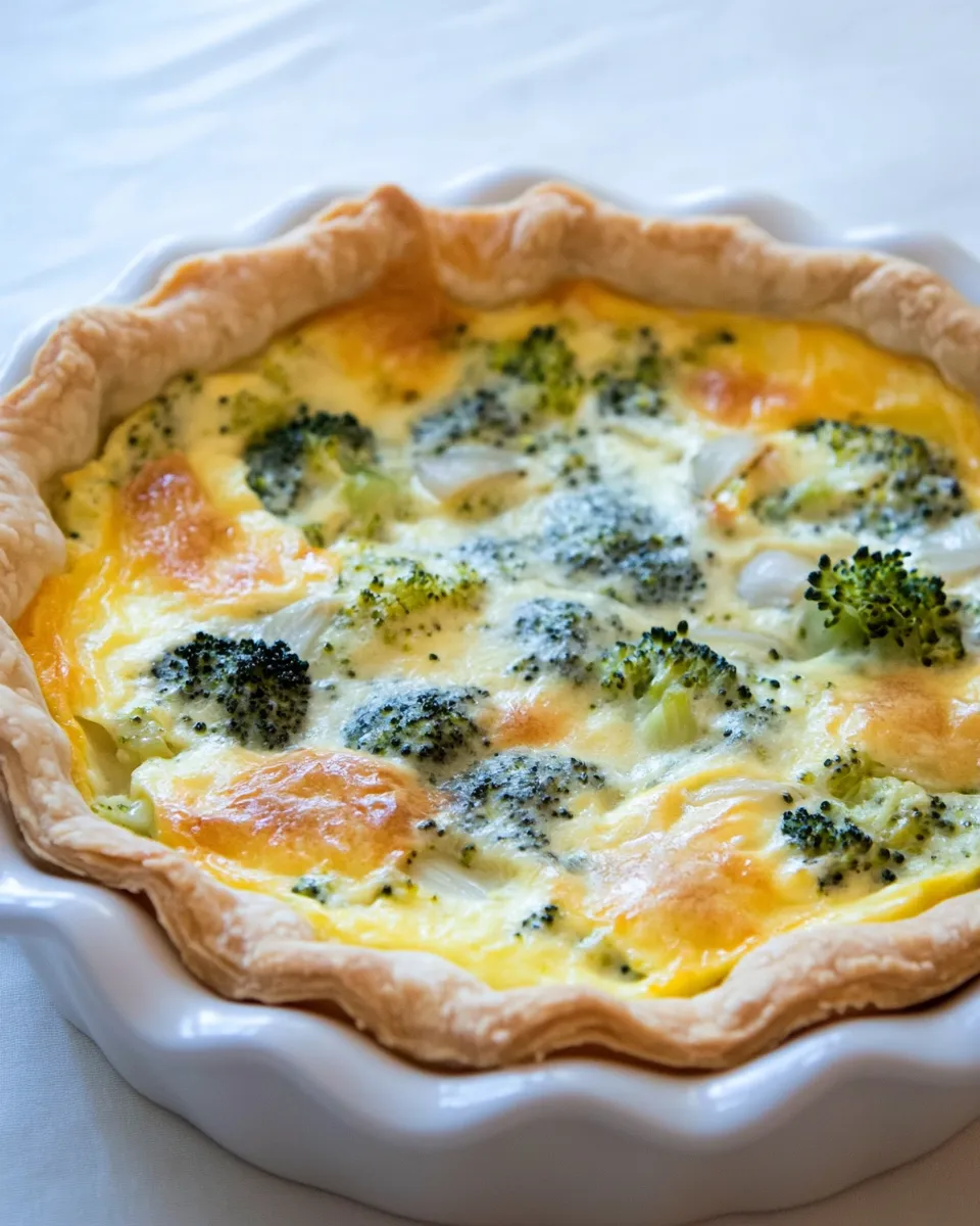 Classic Broccoli Garlic Quiche image