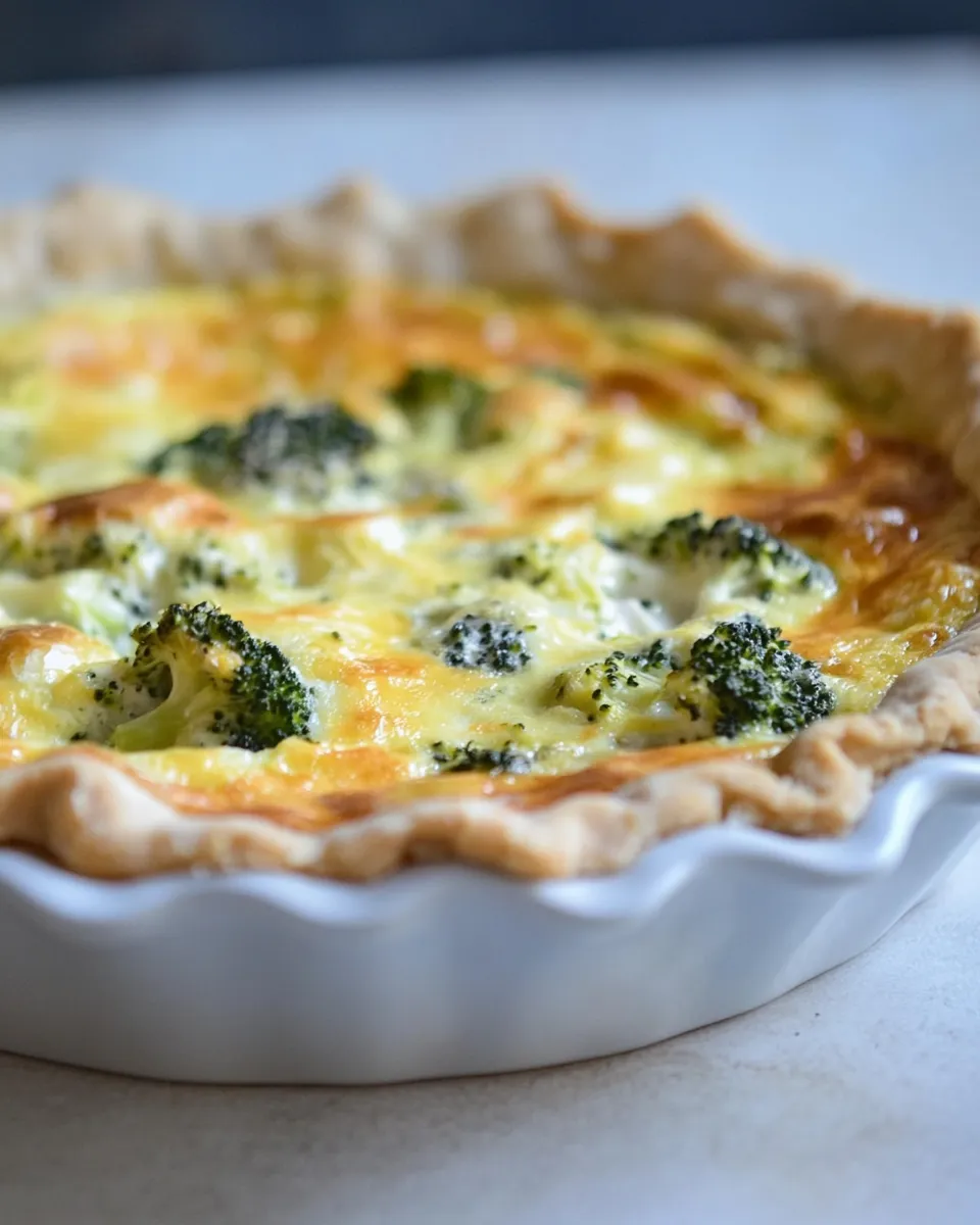 Easy Broccoli Garlic Quiche recipe photo