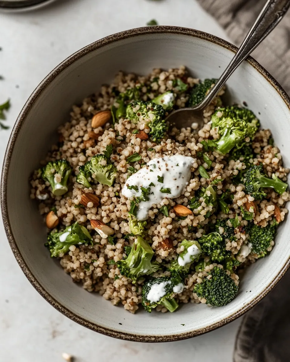 Classic Broccoli Salad with Couscous and Tahini Dressing image