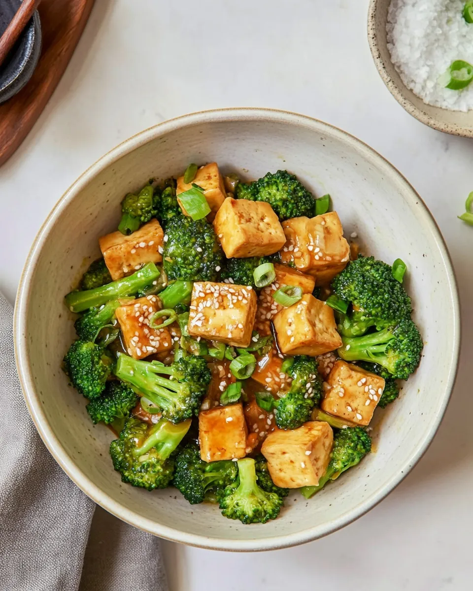 Delicious Broccoli Tofu Stir-Fry shot