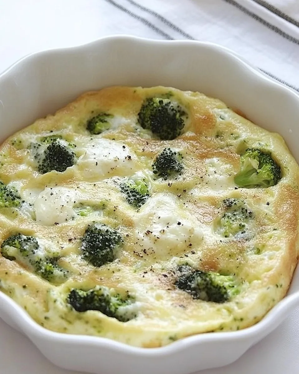 Homemade Broccoli and Cheese Omelet photo