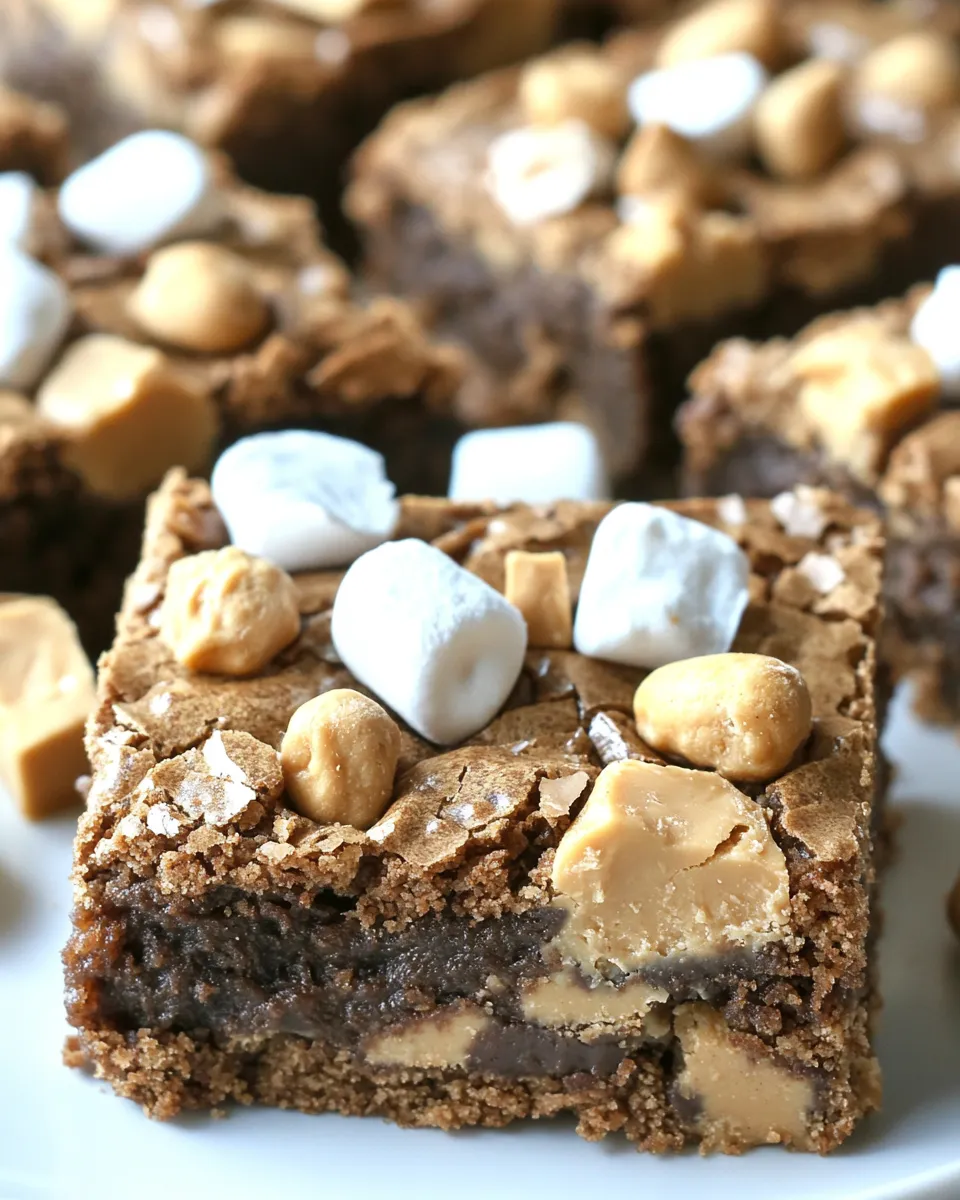 Homemade Brownie Peanut Butter Magic Bars photo