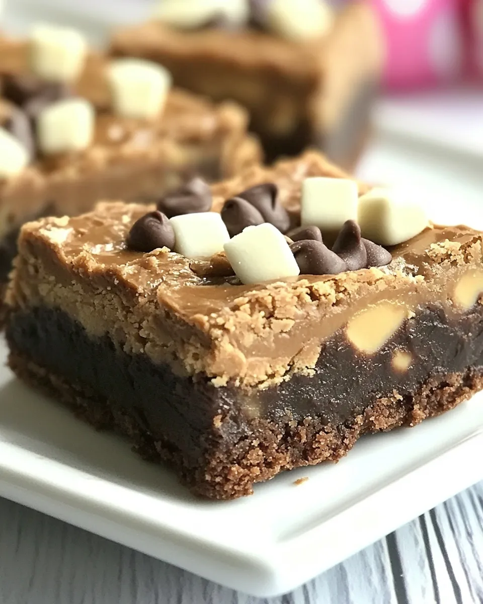 Delicious Brownie Peanut Butter Magic Bars image