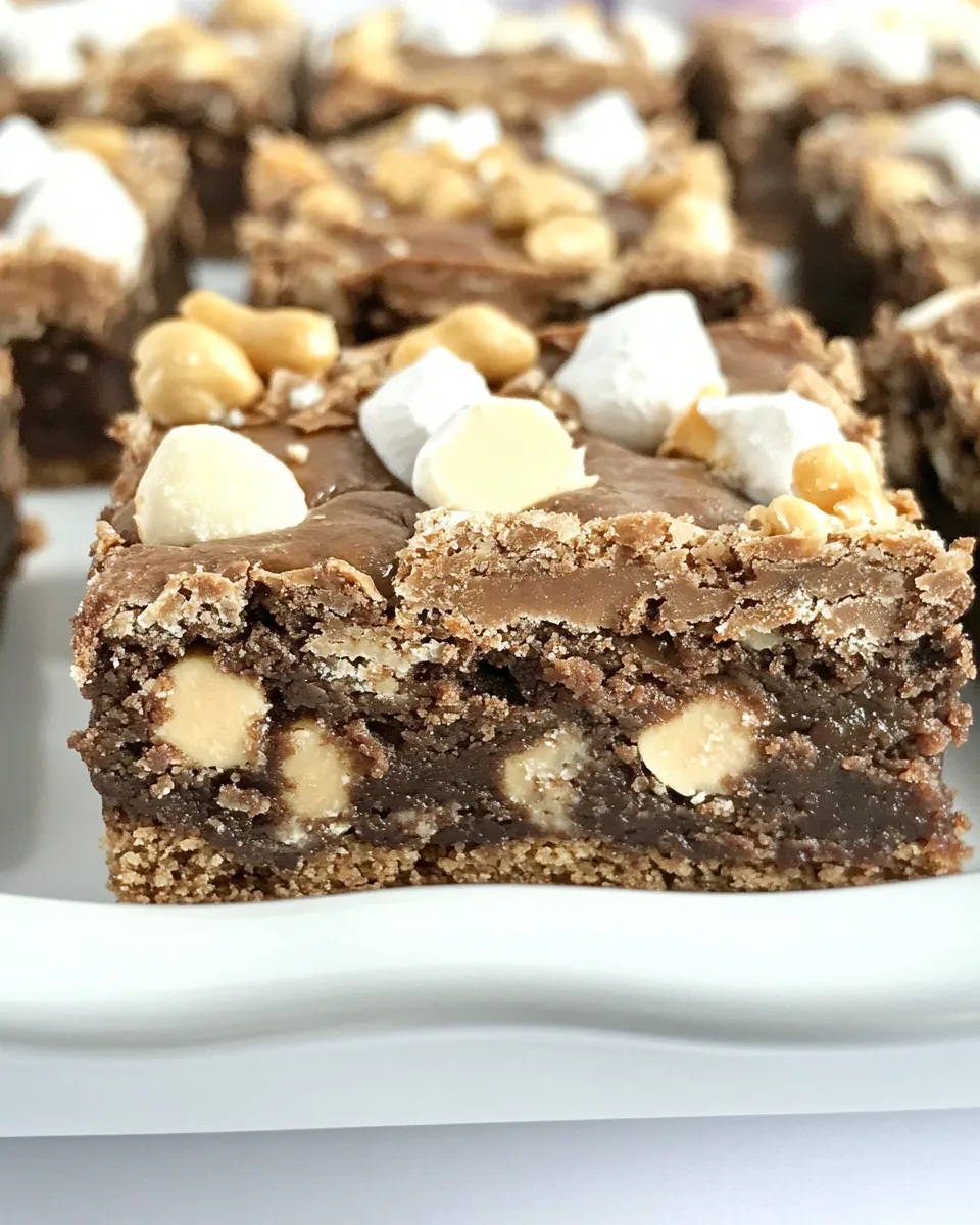 Easy Brownie Peanut Butter Magic Bars recipe photo