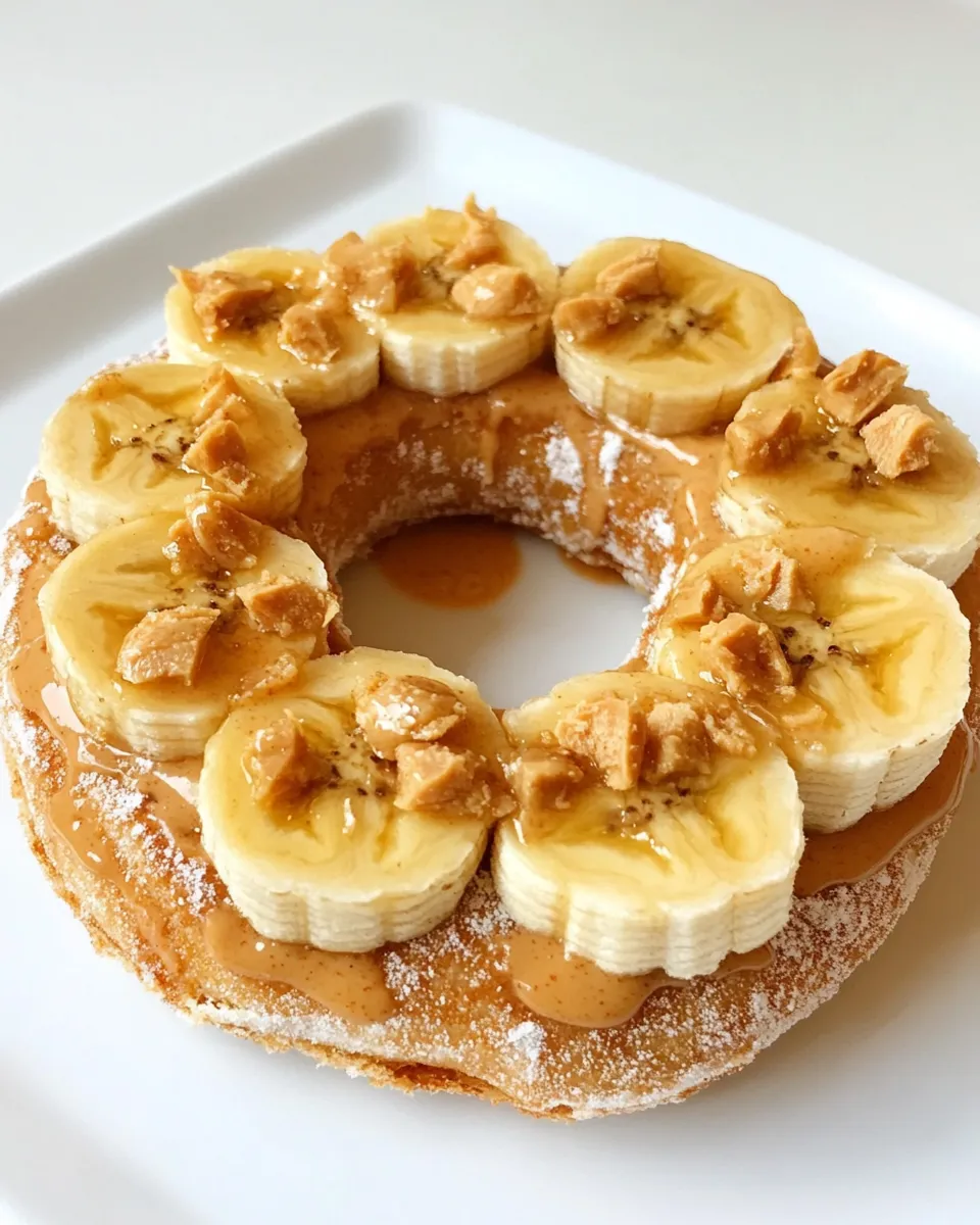 Easy Bruleed Banana and Peanut Butter Bagel photo