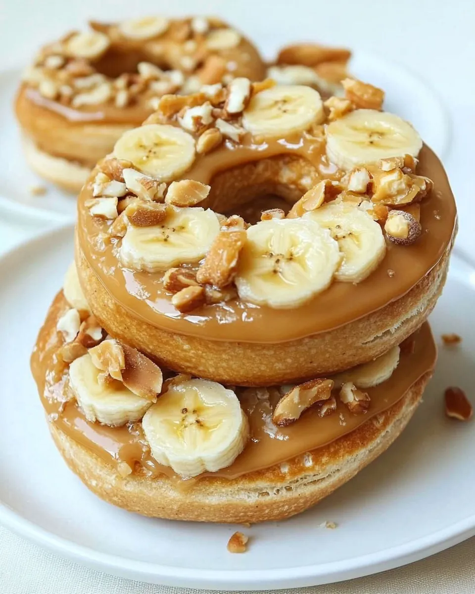 Delicious Bruleed Banana and Peanut Butter Bagel recipe image