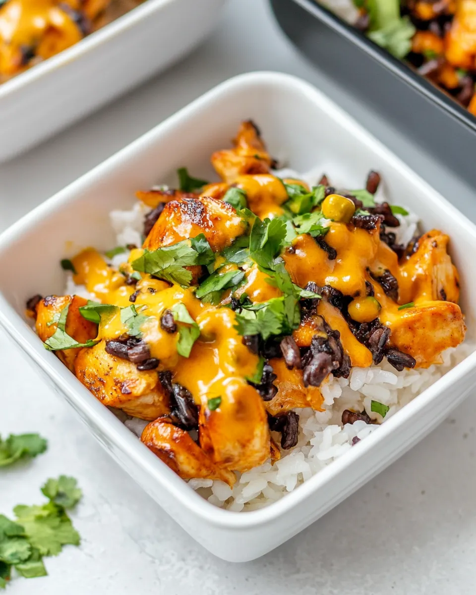 Homemade Buffalo Chicken Rice Bowls photo