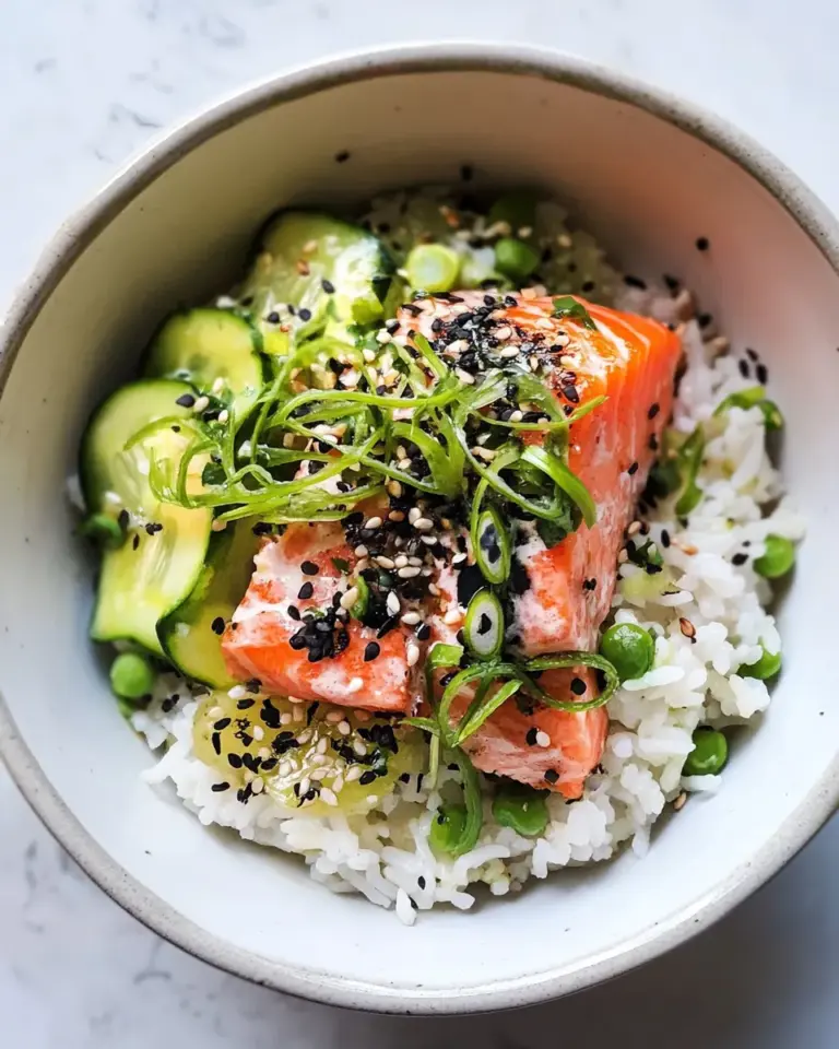 Delicious Butter Salmon Rice Bowls. shot
