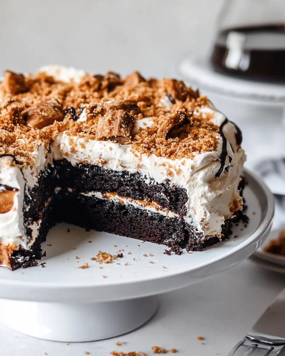 Homemade Butterfinger Cake photo