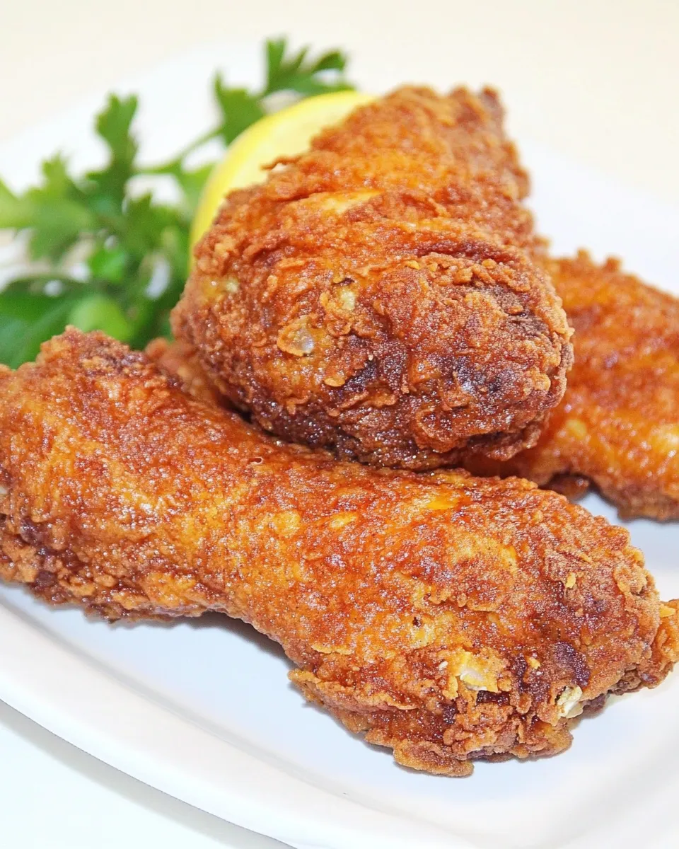 Delicious Buttermilk Fried Chicken shot