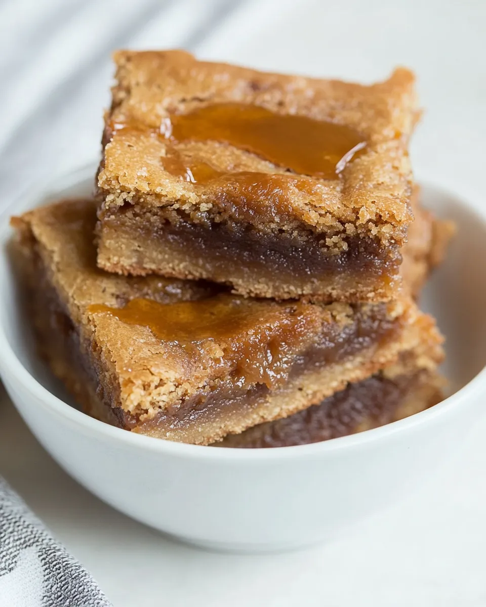 Sweet Butterscotch Caramel Blondies shot