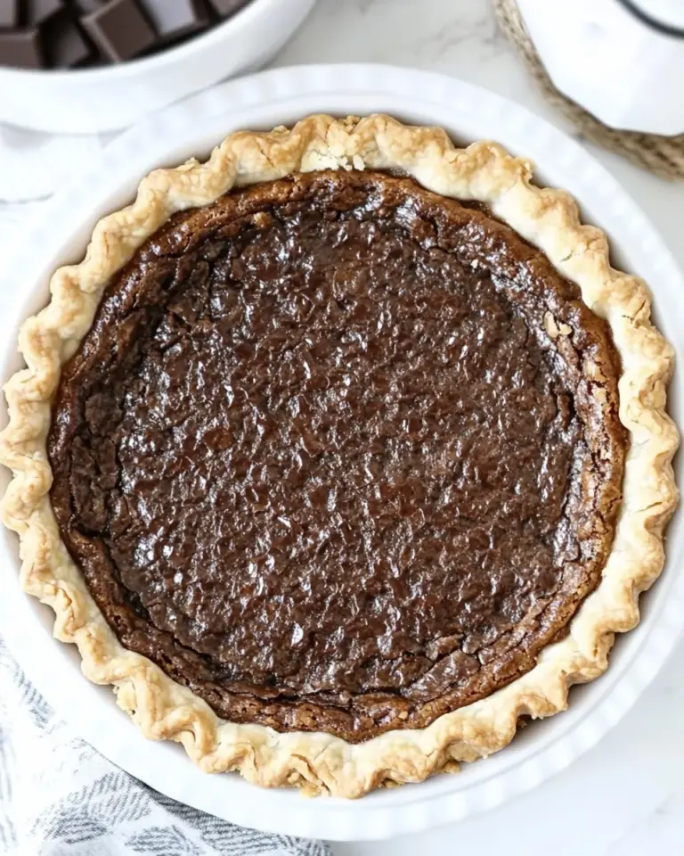 Homemade CHOCOLATE CHESS PIE photo