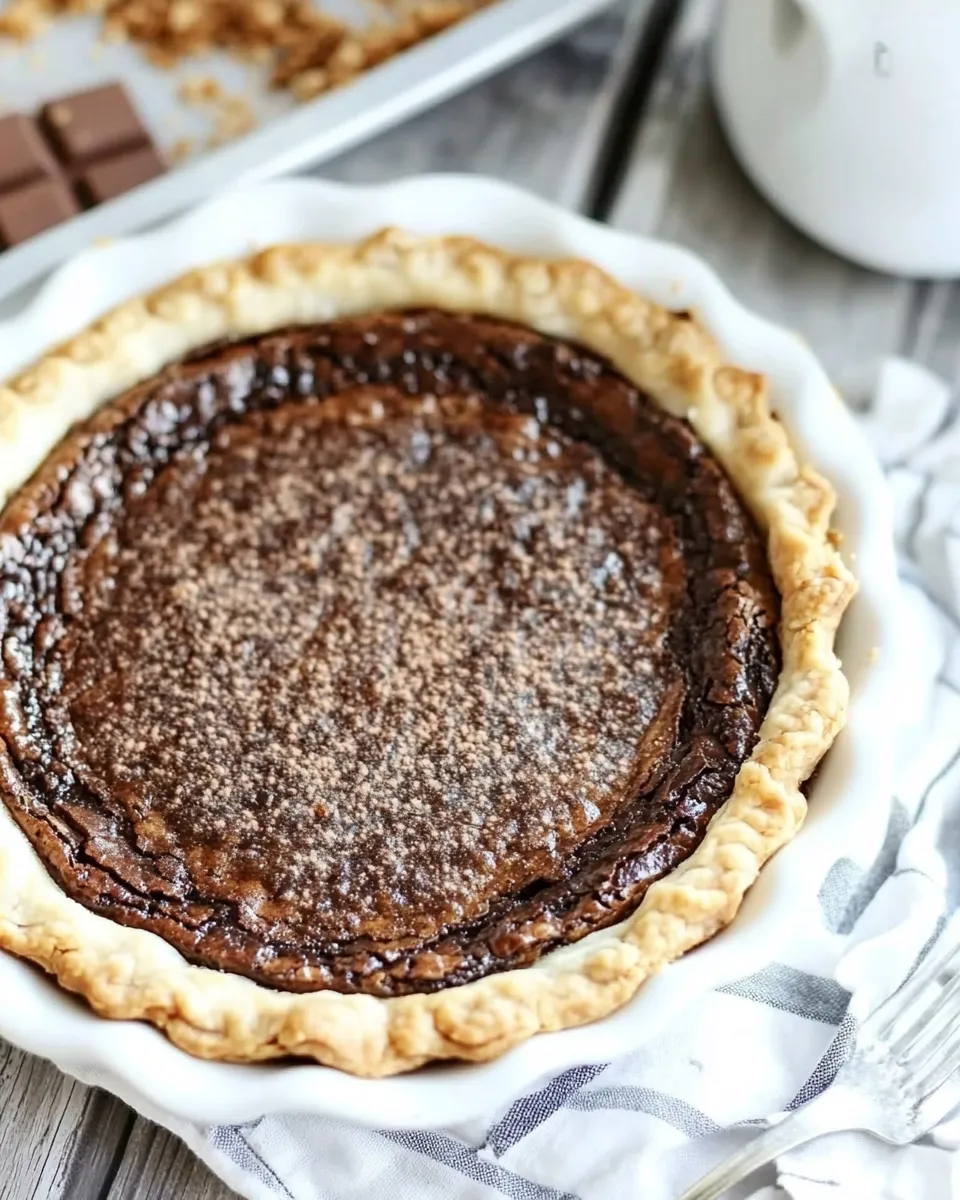 Classic CHOCOLATE CHESS PIE image