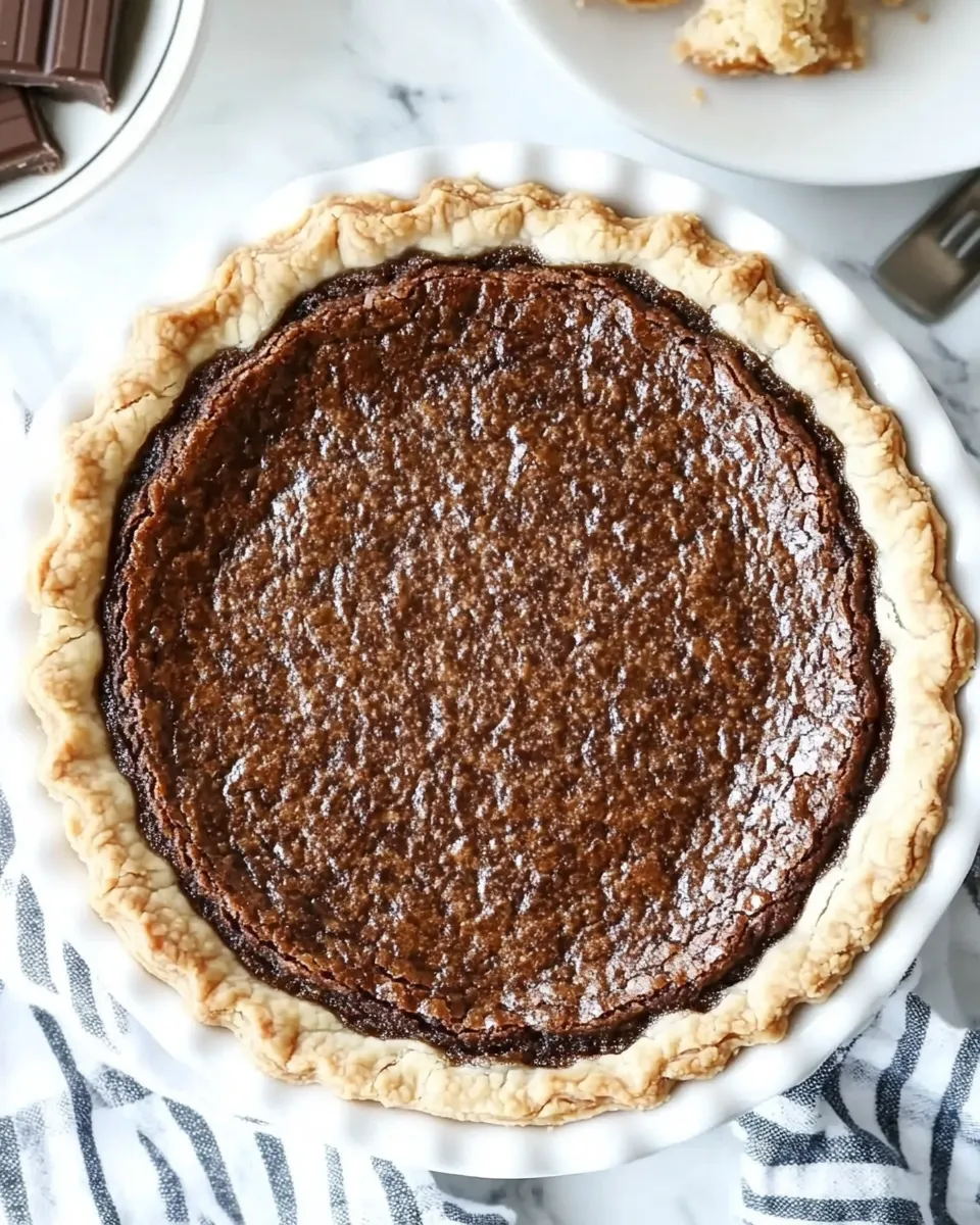 Easy CHOCOLATE CHESS PIE recipe photo