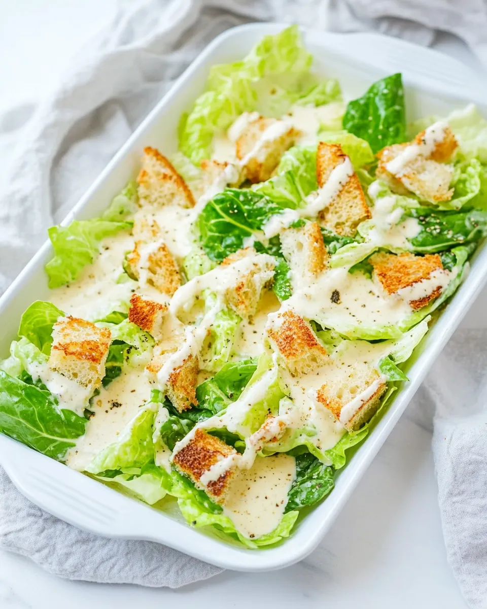 Classic Caesar Salad with Homemade Caesar Salad Dressing image