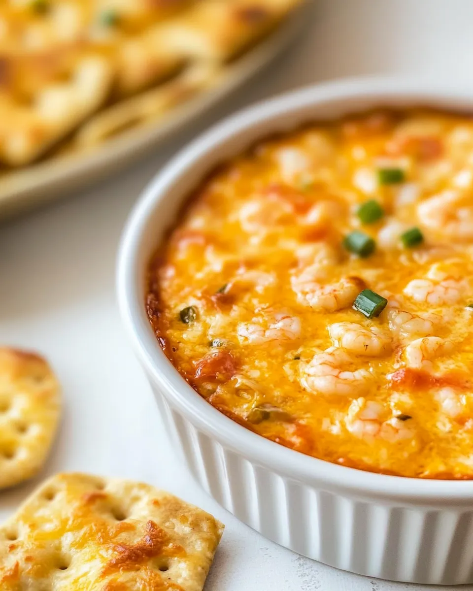Delicious Cajun Shrimp Dip shot